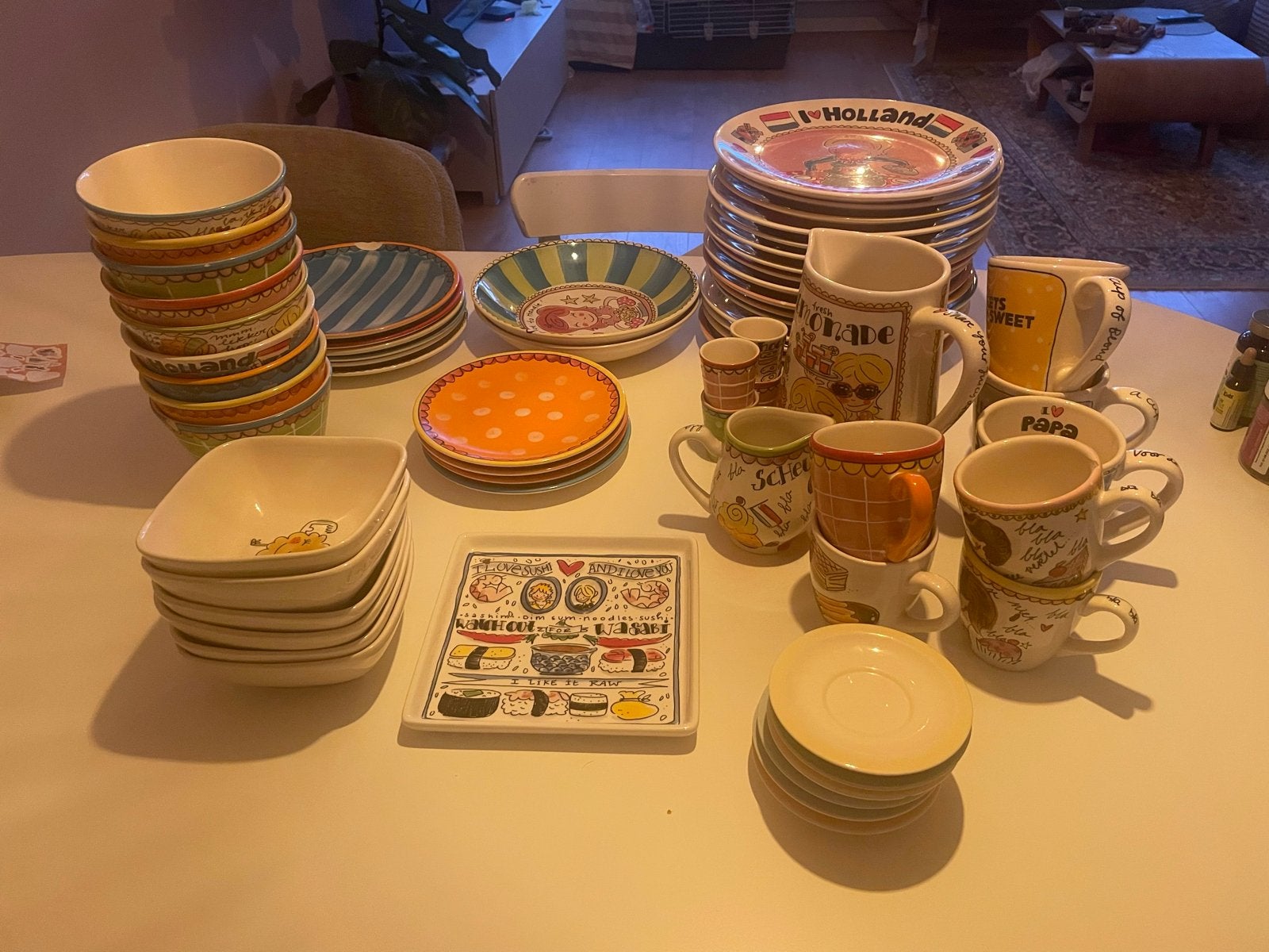 Groot Blond Amsterdam Serviespakket - Gebruikt, Huis en Inrichting, Ophalen, Gebruikt, Blond Amsterdam, Compleet servies