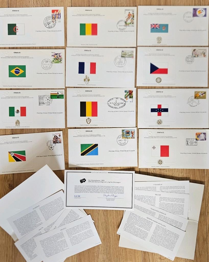 Postzegels Voetbal Wereldbeker 1982 in Spanje, Verzenden, Gestempeld, Sport
