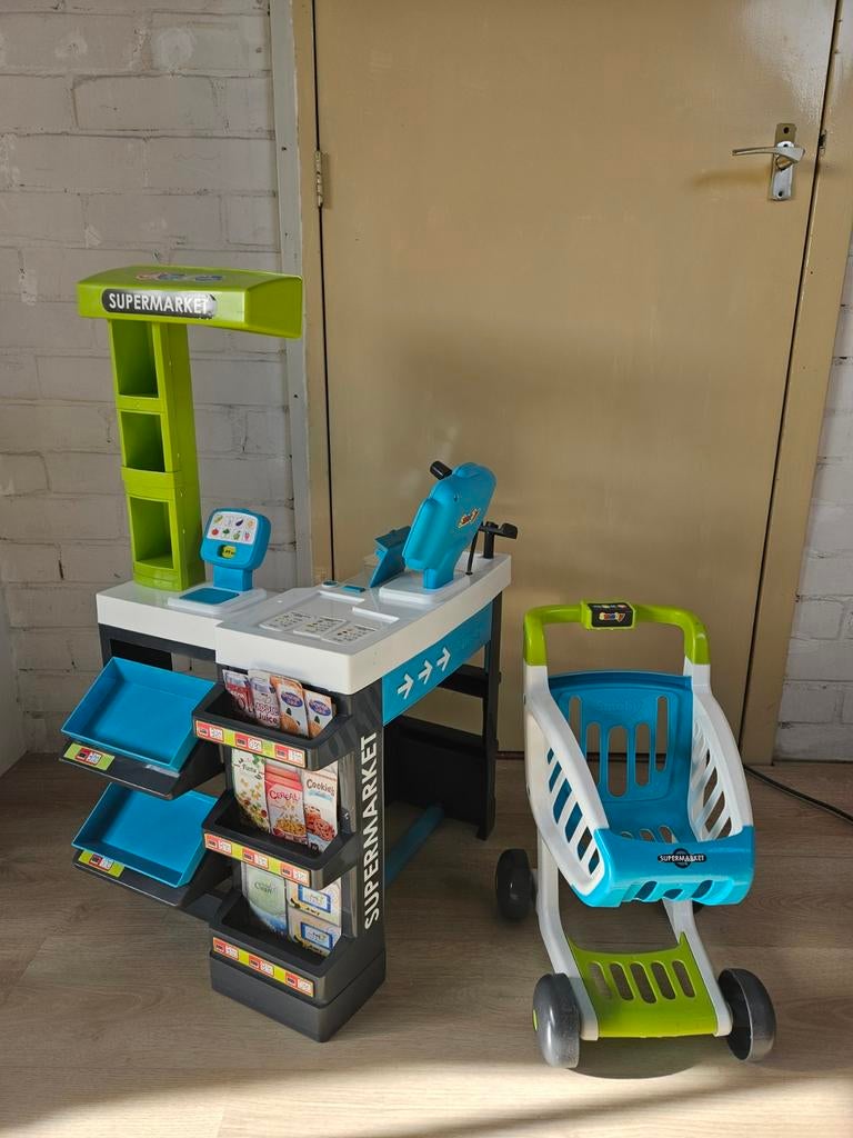 Smoby Supermarkt Speelset met Winkelwagen, Ophalen of Verzenden, Gebruikt, Jongen of Meisje