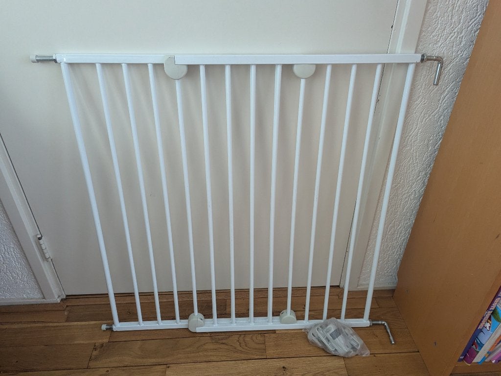 Safety First Babyhekje / Traphekje Wall-Fix extending metal, Ophalen, Gebruikt, 100 tot 115 cm, Metaal of IJzer