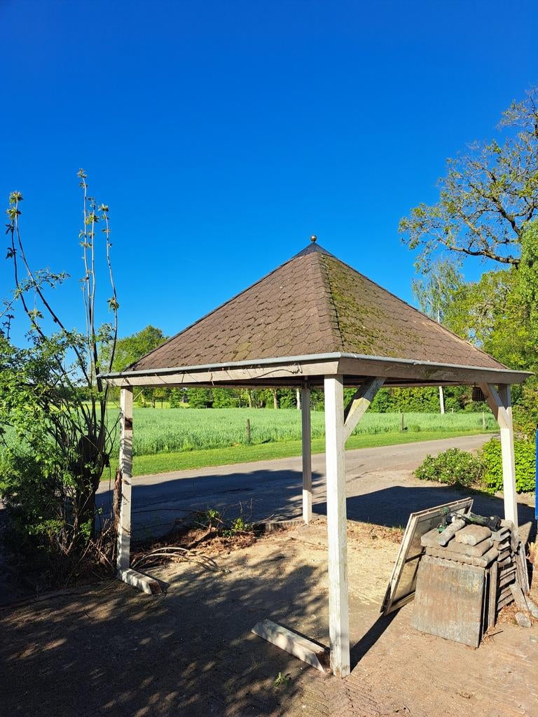 GRATIS  Tuinhuis prieel overkapping  brandola, Ophalen of Verzenden, 250 tot 500 cm