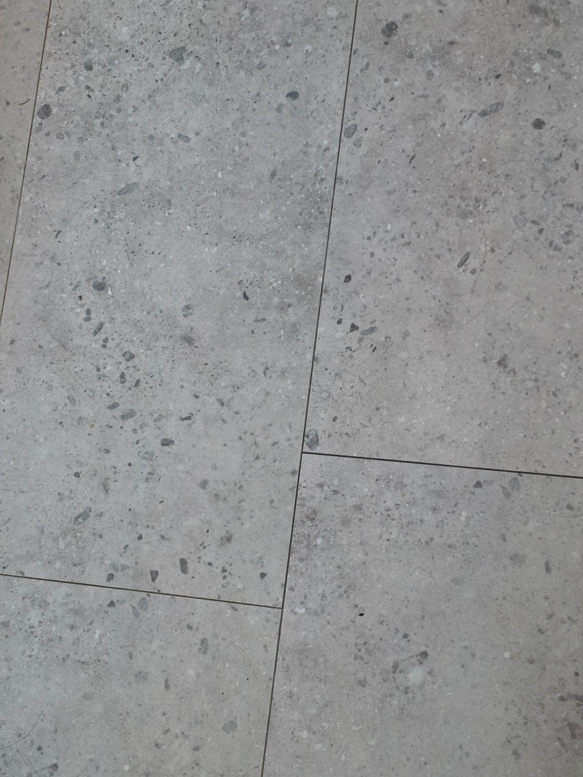 Klik PVC Vloer - Grijs met Terrazzo Look, Ophalen, Kunststof, Gebruikt, 50 tot 150 cm