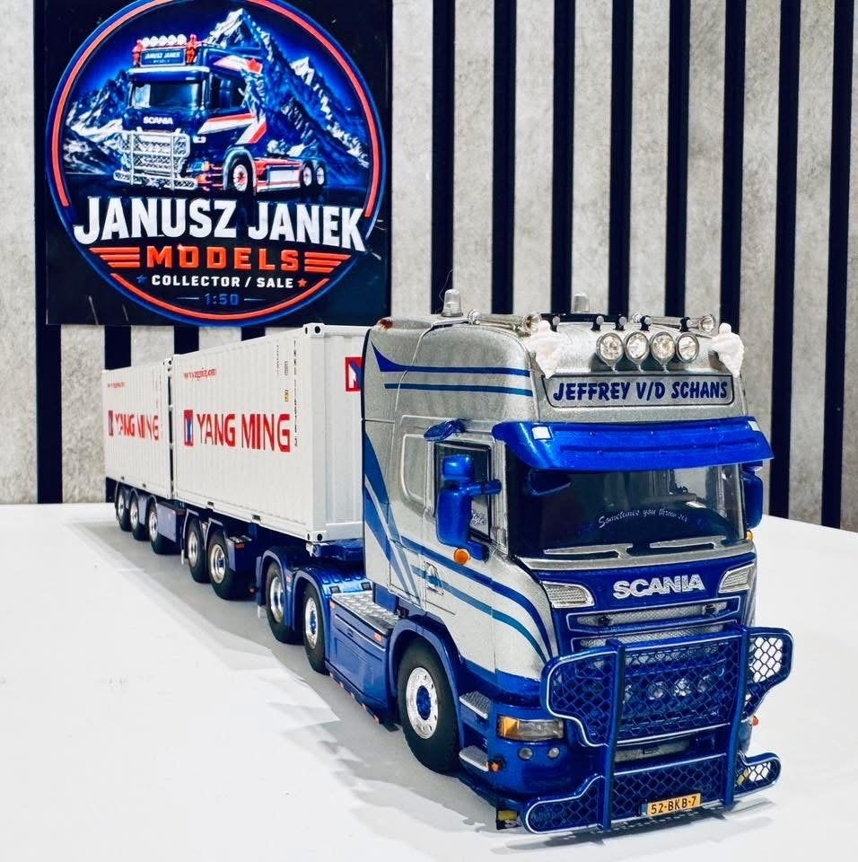 Scania JEFFREY V/D SCHANS Wsi 1:50 (01-3649), Ophalen of Verzenden, Zo goed als nieuw, Bus of Vrachtwagen, Wsi