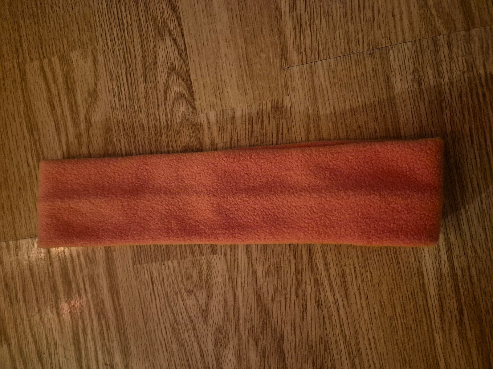 Heerlijk warme oranje fleece hoofdband / oorwarmer, Ophalen of Verzenden, Zo goed als nieuw