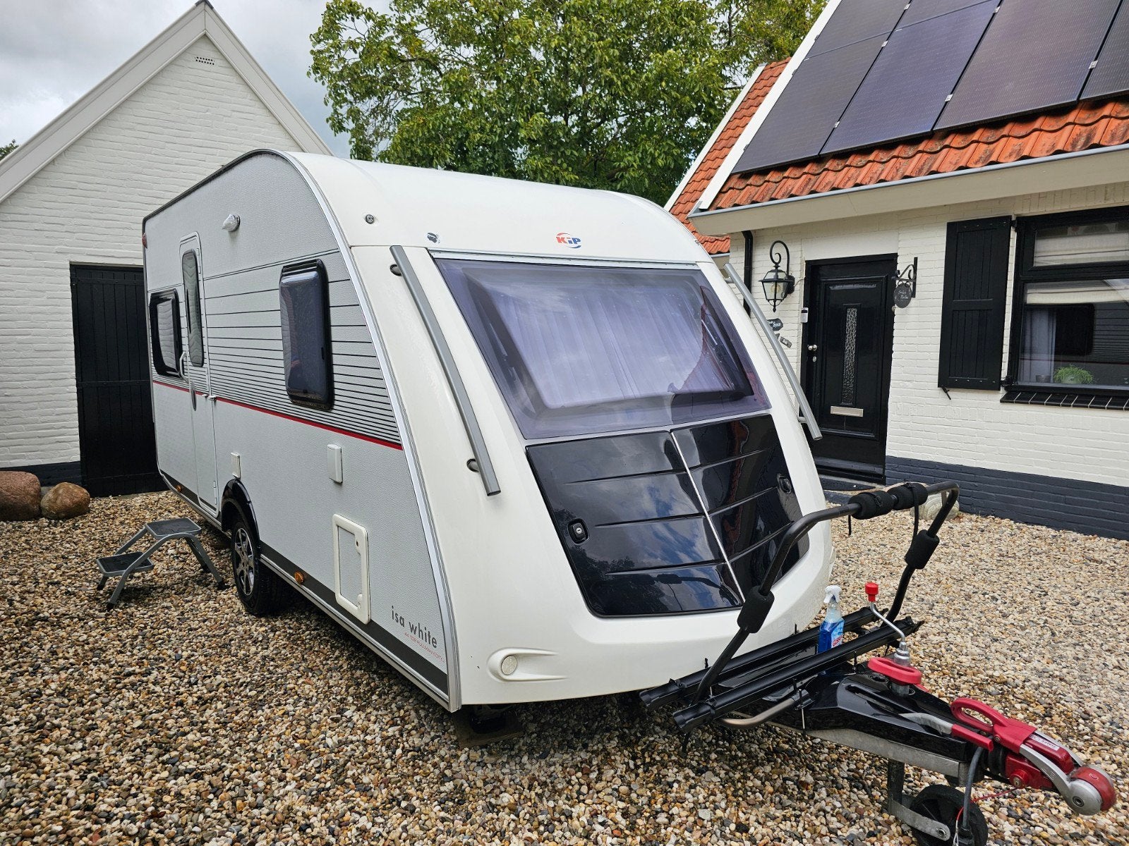Kip Isa White Pullman Edition 44TDB Caravan, Caravans en Kamperen, Caravans, Vast bed, Standaardzit, Kachel, Kip