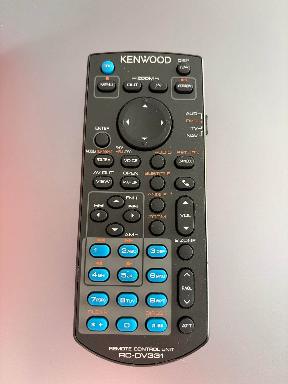 Kenwood KNA-RCDV331 aftsandbediening origineel, Ophalen of Verzenden, Zo goed als nieuw, Dvd