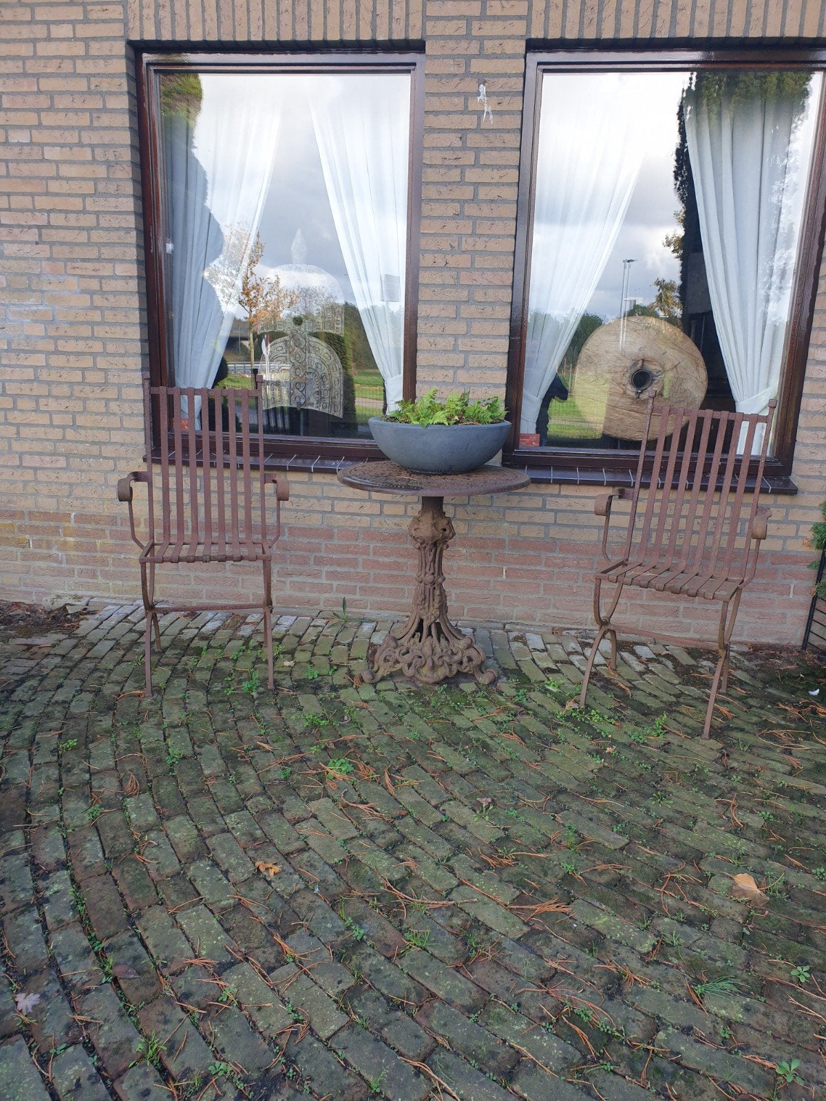 Handgemaakte ijzere stoelen  2 stuks, Ophalen