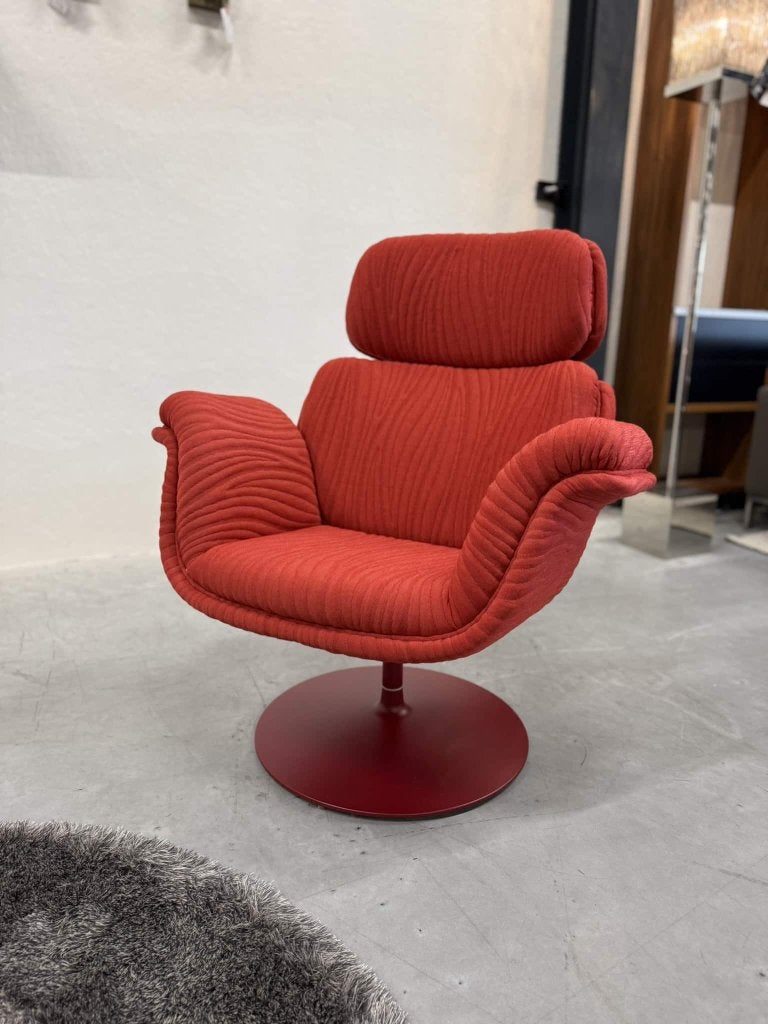 Nieuw Artifort Tulip Draaifauteuil F550 Design stoel rood, Nieuw, 75 tot 100 cm, Ophalen of Verzenden, Stof