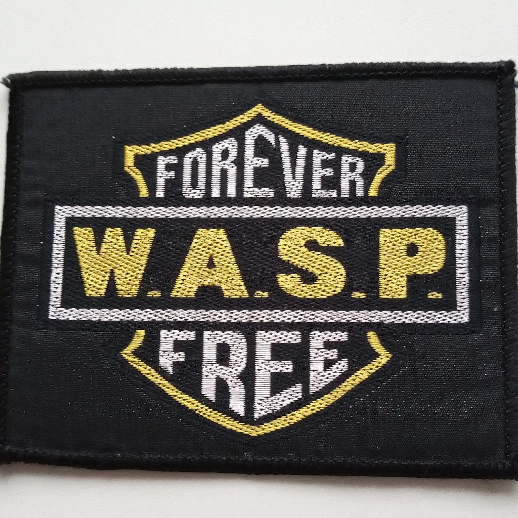 W.A.S.P. forever free vintage 1989 patch w142 wasp metal, Verzamelen, Ophalen of Verzenden, Nieuw, Kleding