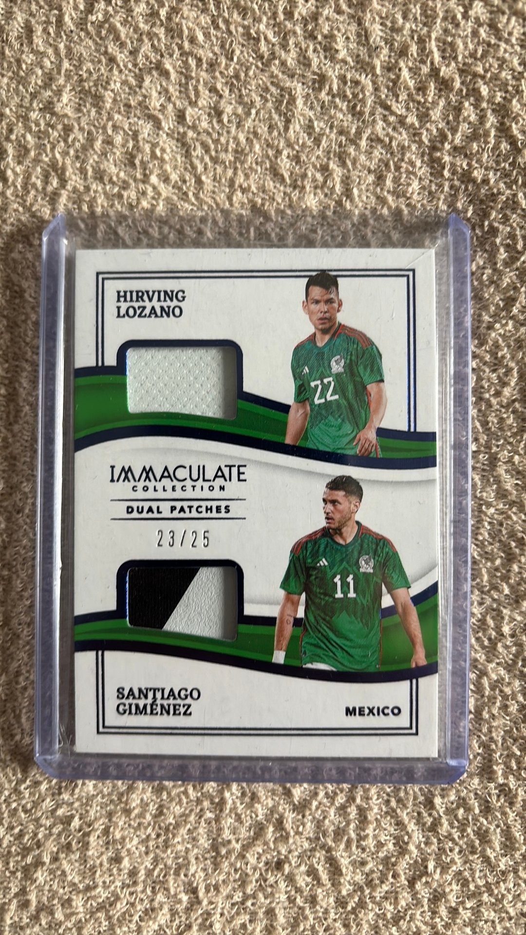 Hirving Lozano / Santiago Giménez Immaculate Dual Patch /25, Ophalen of Verzenden, Zo goed als nieuw, Buitenlandse clubs, Poster, Plaatje of Sticker