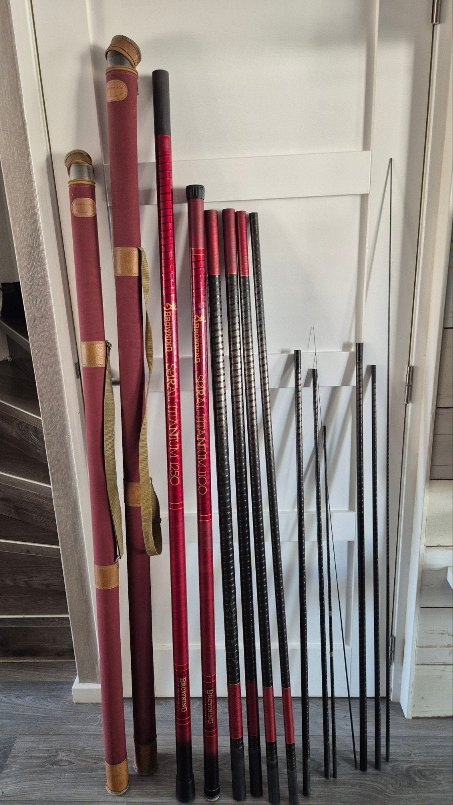 Vintage Browning Spiral Titanium 1100 + verlengstuk, Ophalen, Gebruikt, Complete hengel