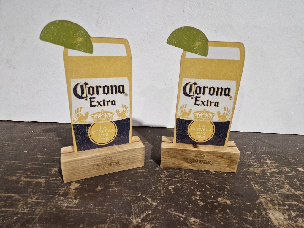 Leuke houten tafeldisplay Corona bier nieuw, Verzamelen, Ophalen of Verzenden, Nieuw, Overige typen, Overige merken