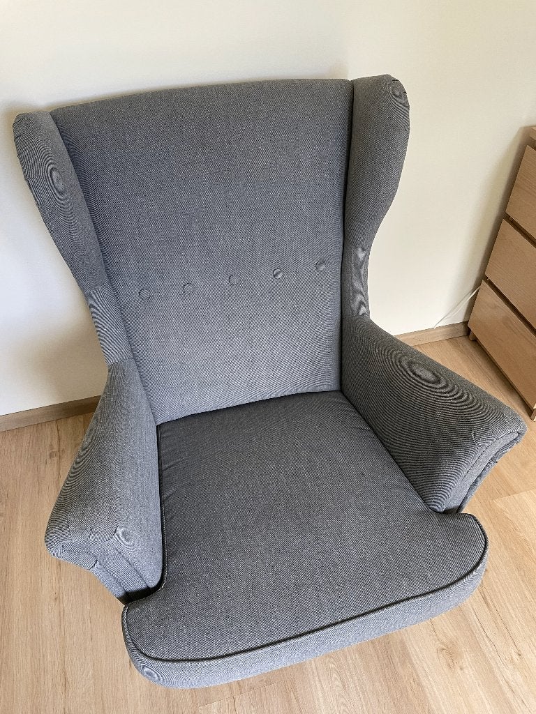 Strandmon oorfauteuil IKEA, Huis en Inrichting, Fauteuils, Ophalen, Minder dan 50 cm, 75 tot 100 cm, Zo goed als nieuw