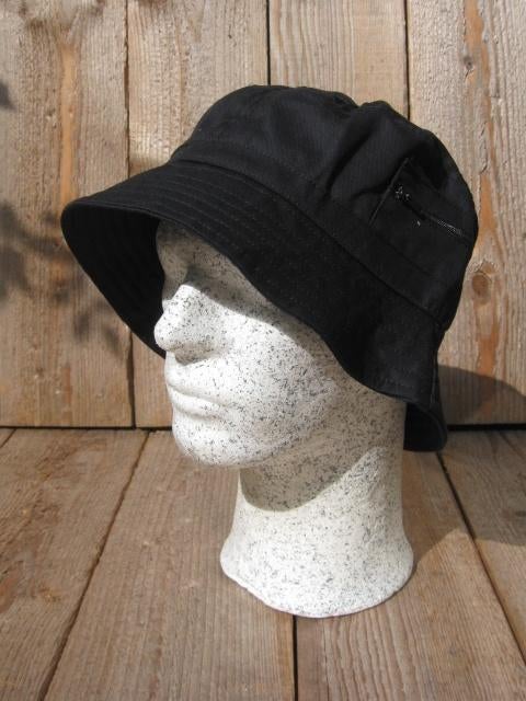 Zwarte bucket hat van Fiebig maten 57, 59, 61 en 63 nu Sale, 60 cm (XL, 7½ inch) of meer, Haven 49, Hoed, Geasluis@planet.nl