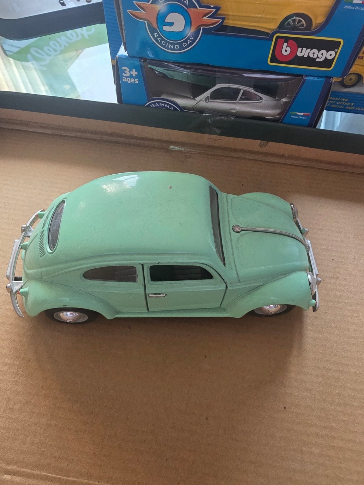 Volkswagen Kever Modelauto - Groen, Ophalen of Verzenden