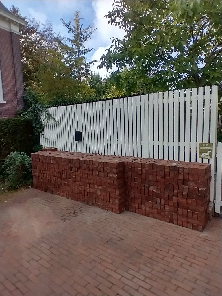 rode gebakken klinkers 20 m2, Ophalen, Overige materialen, Gebruikt, Klinkers