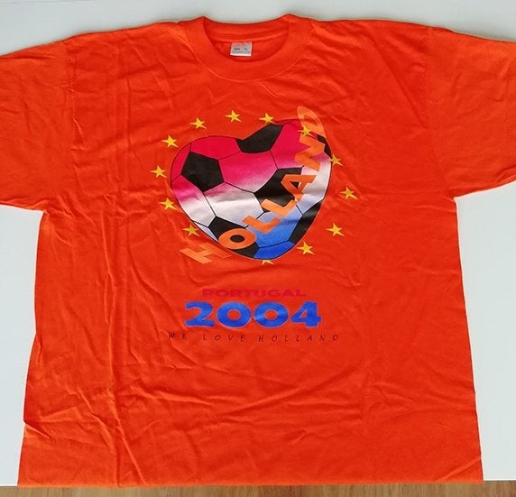 NIEUW Oranje voetbalsupporter T-shirt XL 2004 Portugal EK, Ophalen of Verzenden, Nieuw, Maat 56/58 (XL), Oranje