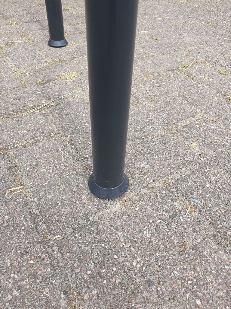Bureautafel / kantinetafel met nieuw blad 160x80 ( 2 x ), Zwart, 160 cm, VST, Metaal
