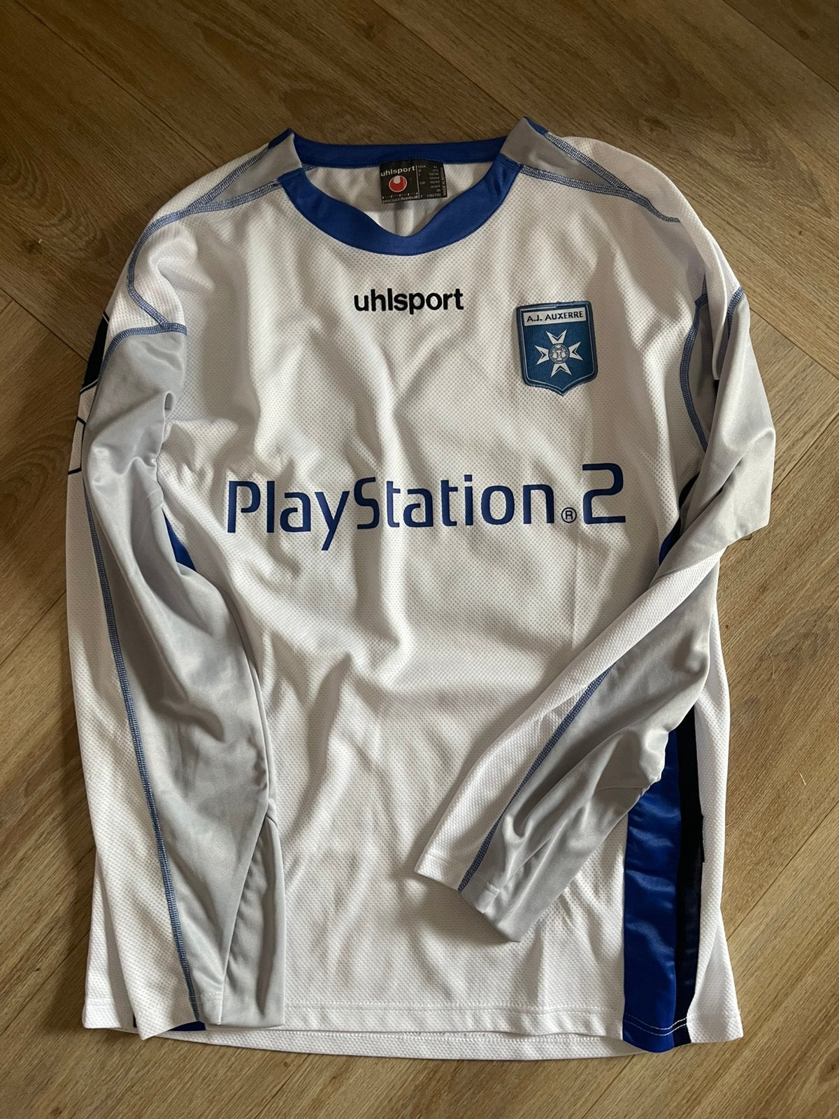 Matchworn auxerre playstaion 2 voetbal shirt match worn, Ophalen of Verzenden, Zo goed als nieuw, Buitenlandse clubs, Shirt