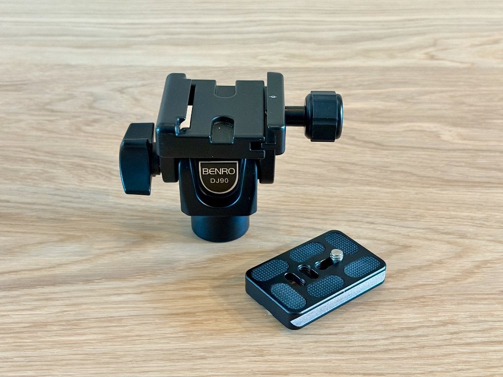 Benro DJ90 Monopodkop met snelkoppelingsplaat, Ophalen of Verzenden, Zo goed als nieuw, Statiefkop, Benro