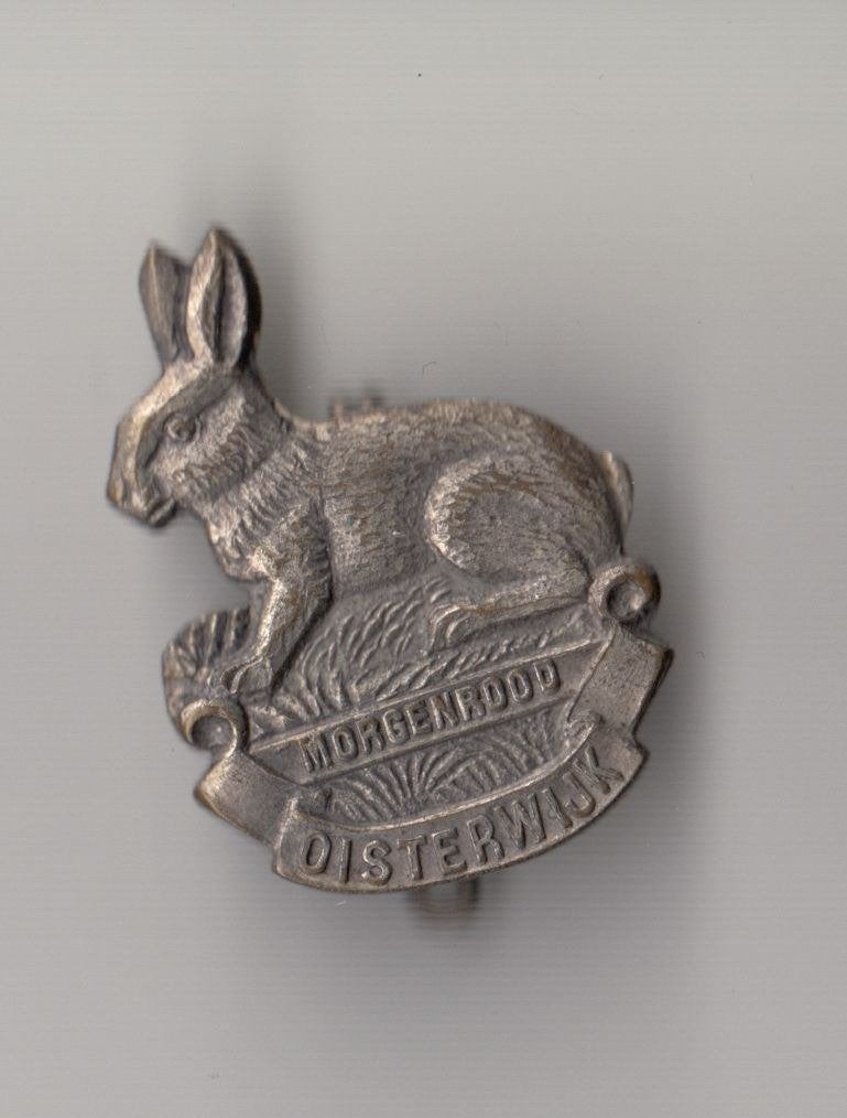 Oisterwijk Morgenrood Konijn broche, Gebruikt, Niet vindbaar, Niet vindbaar, Speldje of Pin