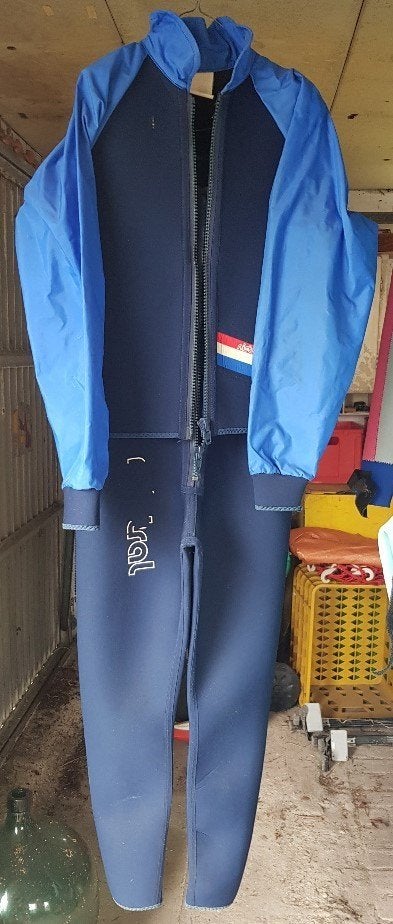 Mistral surfpak/wetsuit met los jasje - jaren 80 - IGST, Wetsuit, Gebruikt, Mistral, Ophalen of Verzenden