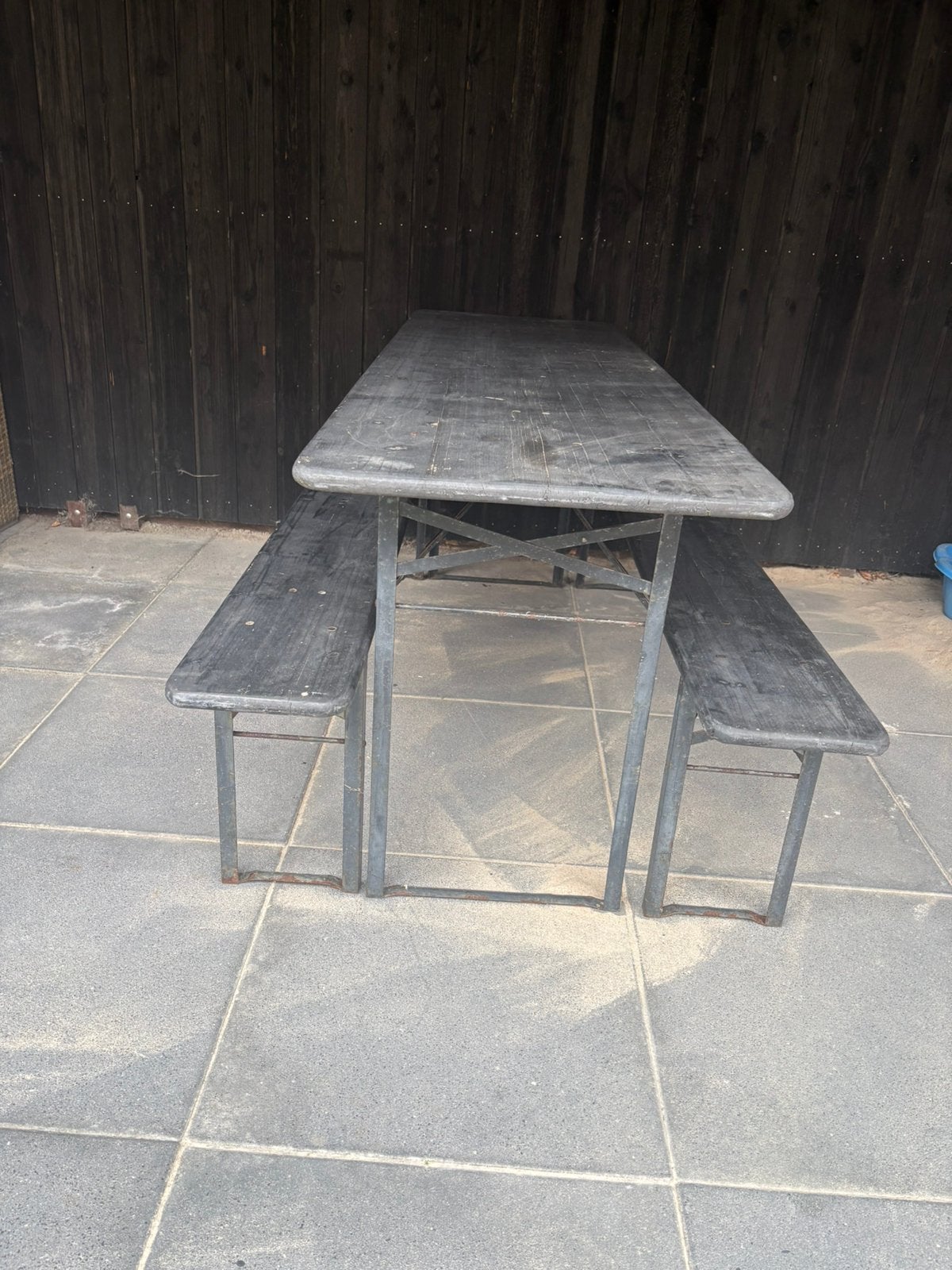 Biertafel zwart, Ophalen of Verzenden, Zo goed als nieuw, Rechthoekig, Hout