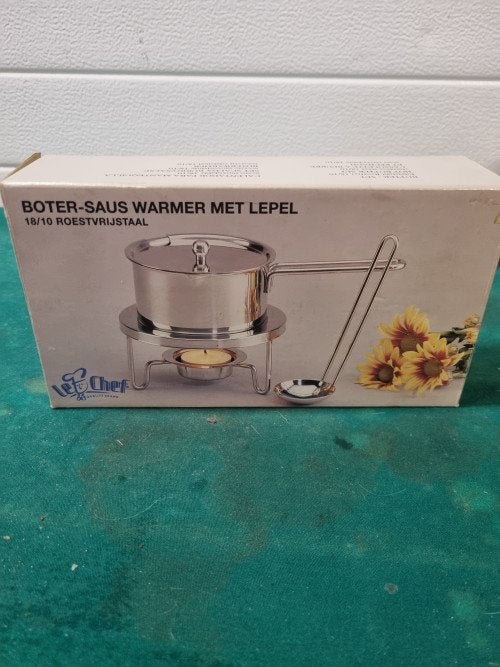boterverwarmer zonder lepel  roestvrijstaal, Ophalen of Verzenden, 'T Olde Gre-j, Info@toldegrej.nl, Endepoelstraat 20f Didam