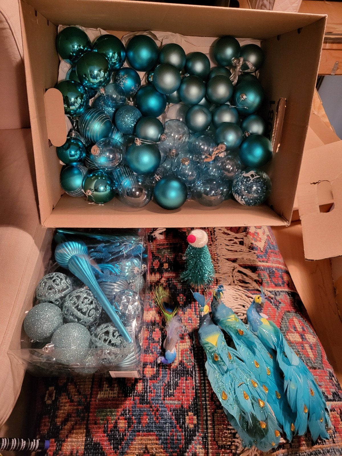 turquise kerstspulletjes, Ophalen of Verzenden