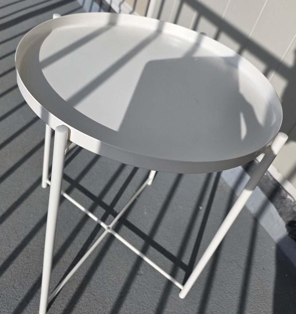 tafeltje wit Ikea, Ophalen, Minder dan 50 cm, Gebruikt, Rond