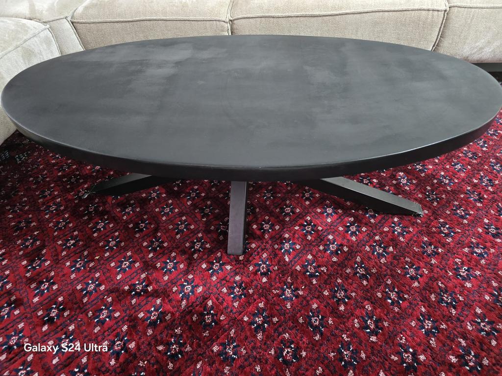 Ovale salontafel, Ophalen, 100 tot 150 cm, 50 tot 100 cm, Zo goed als nieuw