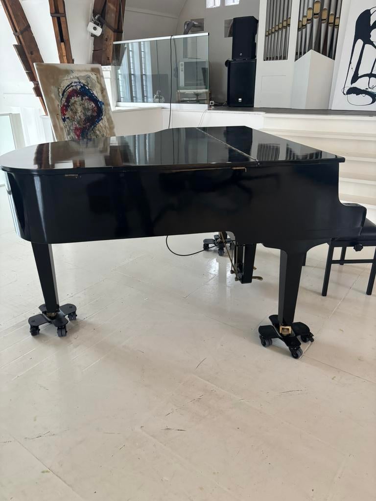Petrof MOD IV vleugel met KORG Piano Sound-Cancelling Unit, Ophalen of Verzenden, Gebruikt, Zwart