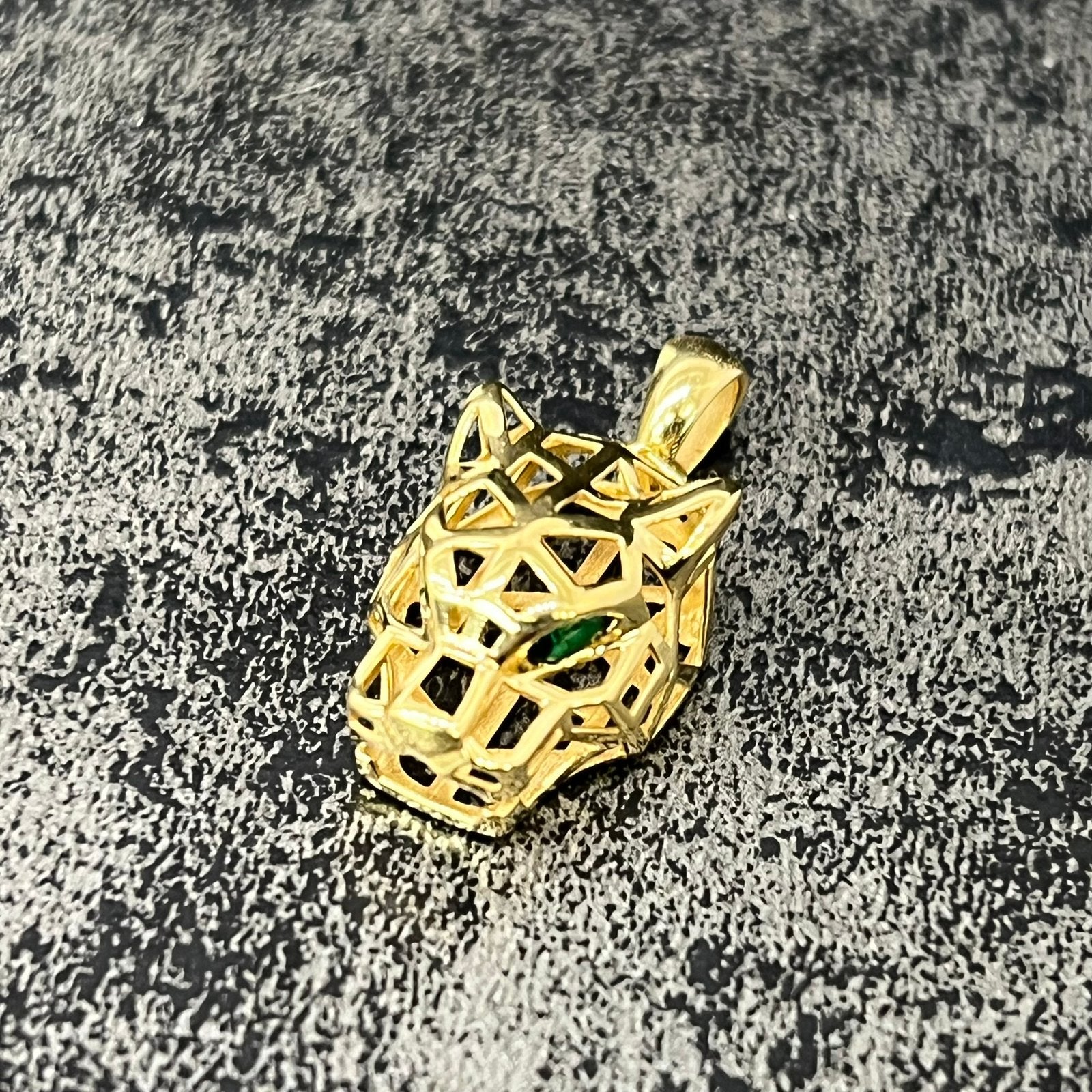 14 karaat gouden hanger panter model
