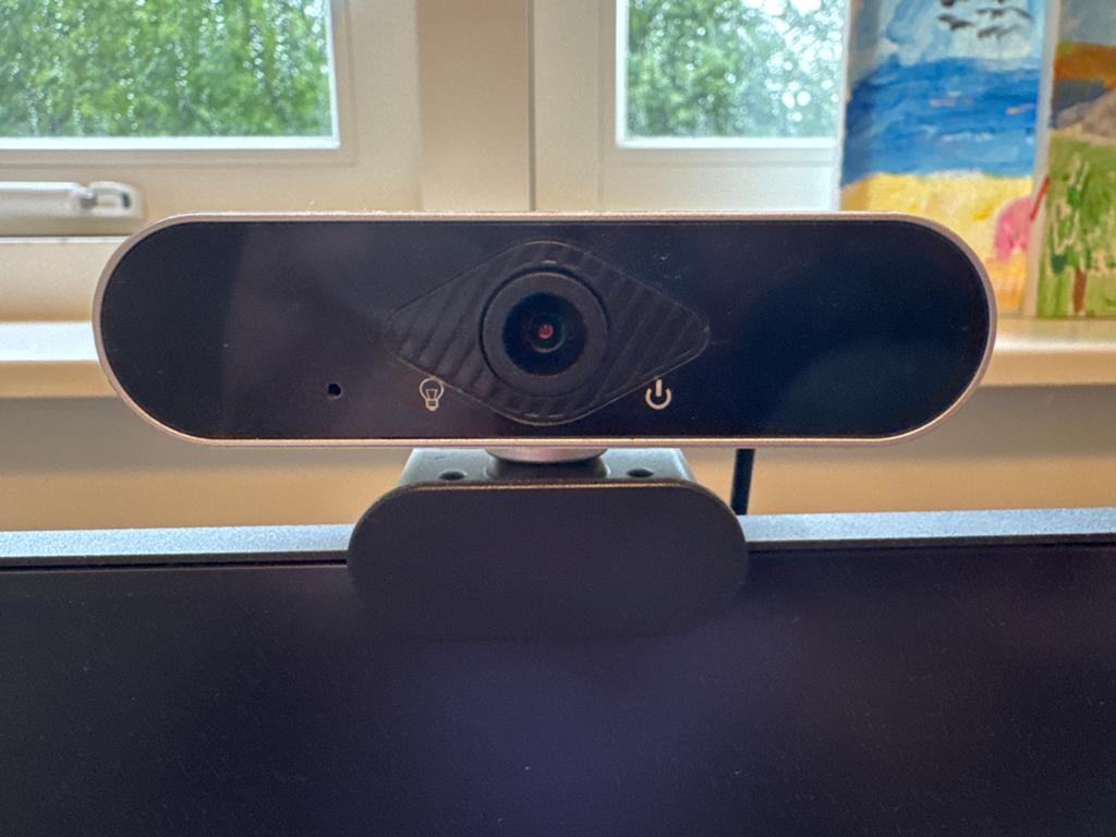Webcam met microfoon en monitorclip, Computers en Software, Webcams, Ophalen, Zo goed als nieuw, Windows, Monitorclip