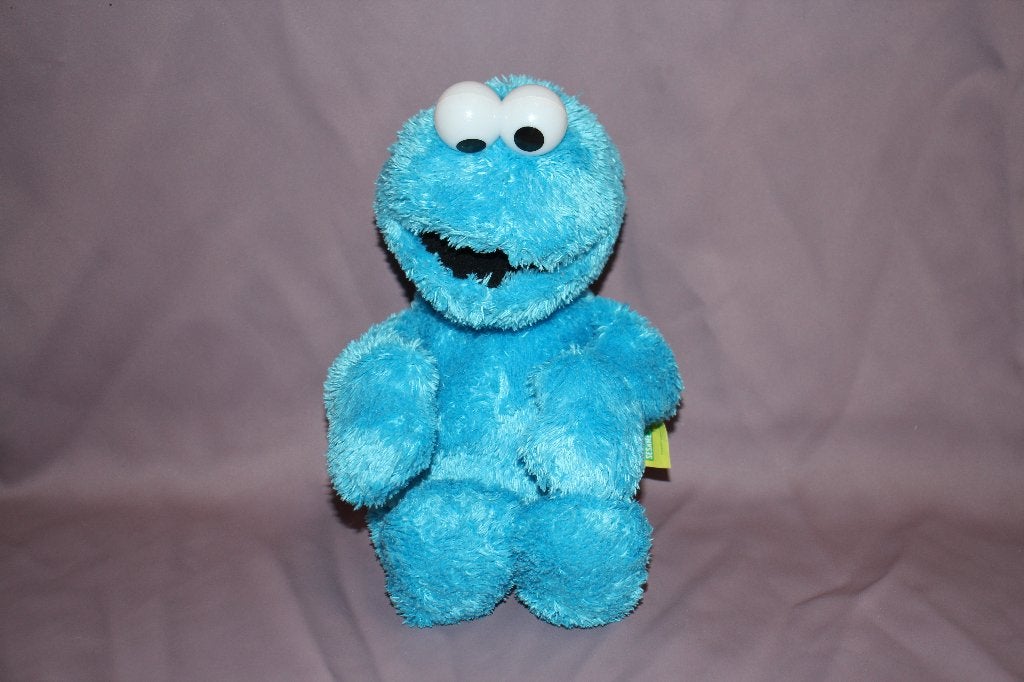 ZGAN Koekiemonster sesamstraat knuffel Pluche - 35cm, Overige merken, Overige karakters, Overige typen, Blauw