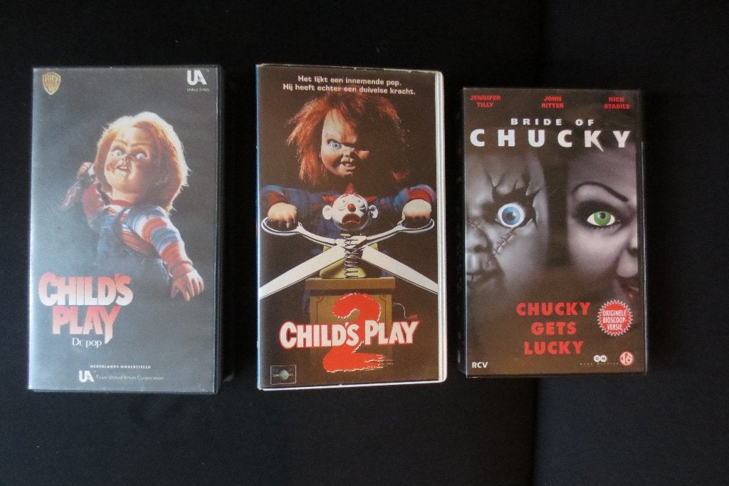 VHS collectie Chucky / Child's Play, Cd's en Dvd's, Horror, Nederlands ondertiteld, Alle leeftijden, Ophalen of Verzenden