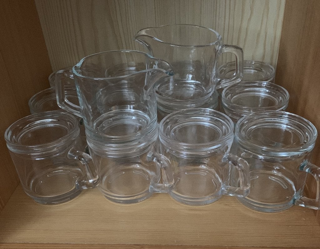 veel pickwick theepotjes glas, theepotje Douwe Egberts, D E, Huis en Inrichting, Keuken | Servies, Glas of Glazen, Ophalen of Verzenden