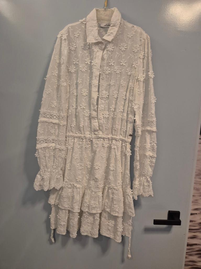 Ambika wit kanten jurkje maat S, Kleding | Dames, Jurken, Wit, Ophalen of Verzenden, Zo goed als nieuw, Maat 36 (S)