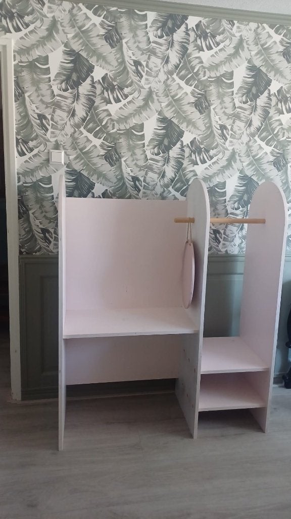 Houten kinderKaptafel, Ophalen, Gebruikt, Tafel(s) en Stoel(en)