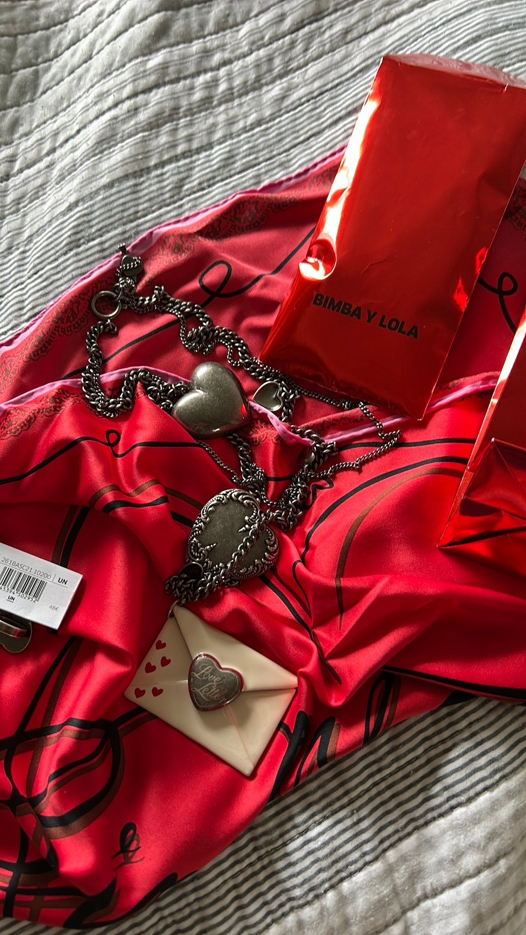 Bimba y lola ketting love letter, Ophalen of Verzenden, Nieuw, Zilver, Overige materialen