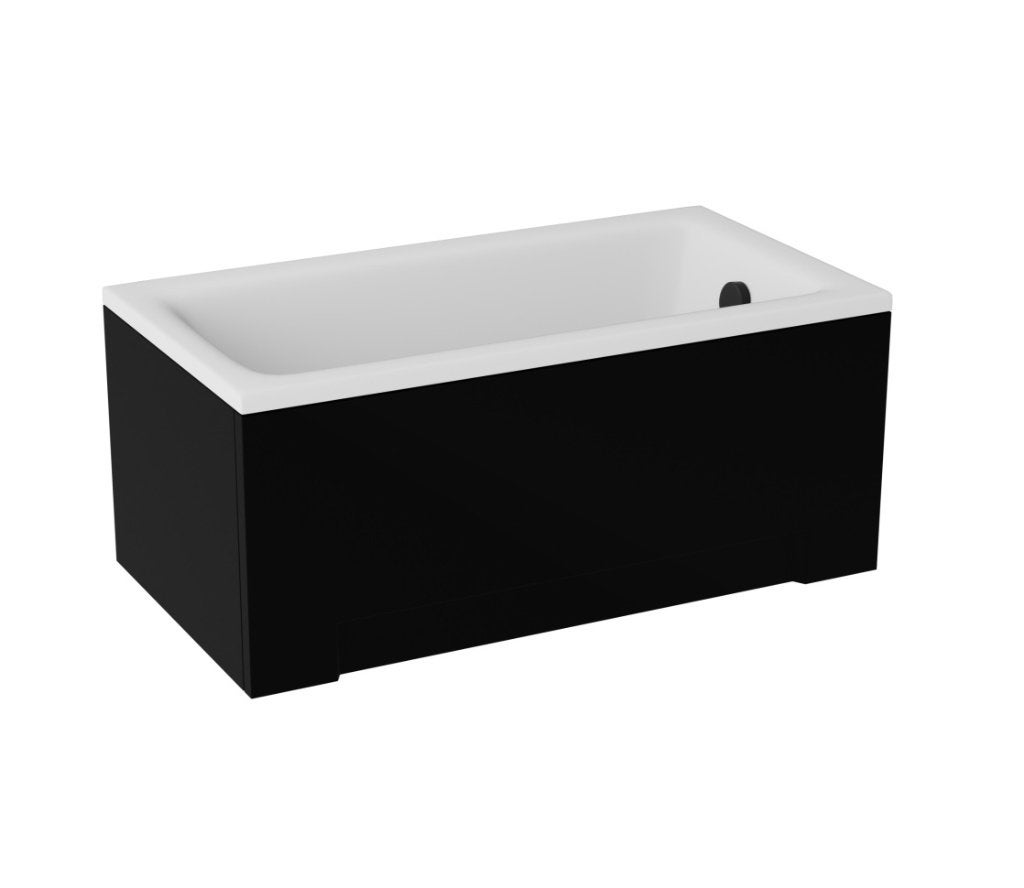 LIGBAD 130x70 cm COMPLEET met badpanelen mat zwart, Ophalen, Nieuw
