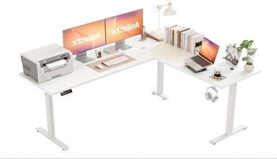 Verstelbaar L-Vormig Bureau – Sta-Bureau – Werkplek Tafel, Corvance B.V., Verzenden, Nieuw, Corvancebol@gmail.com