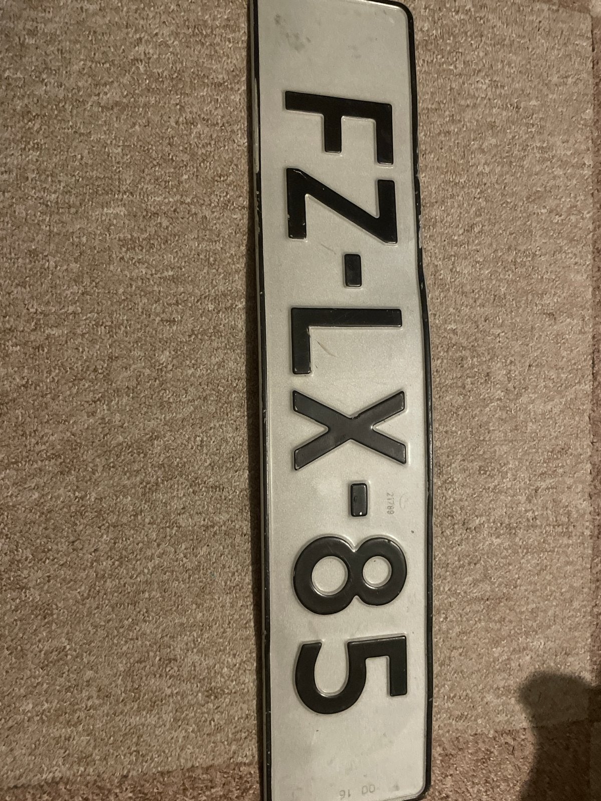 Kentekenplaat FZ-LX-85, Auto diversen, Kentekenplaathouders, Ophalen, Gebruikt