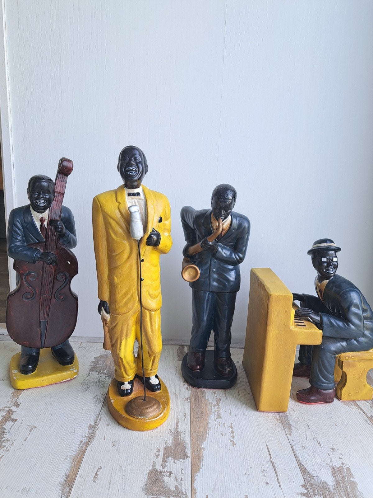 Stenen beelden van een Jazz kwartet, Ophalen of Verzenden