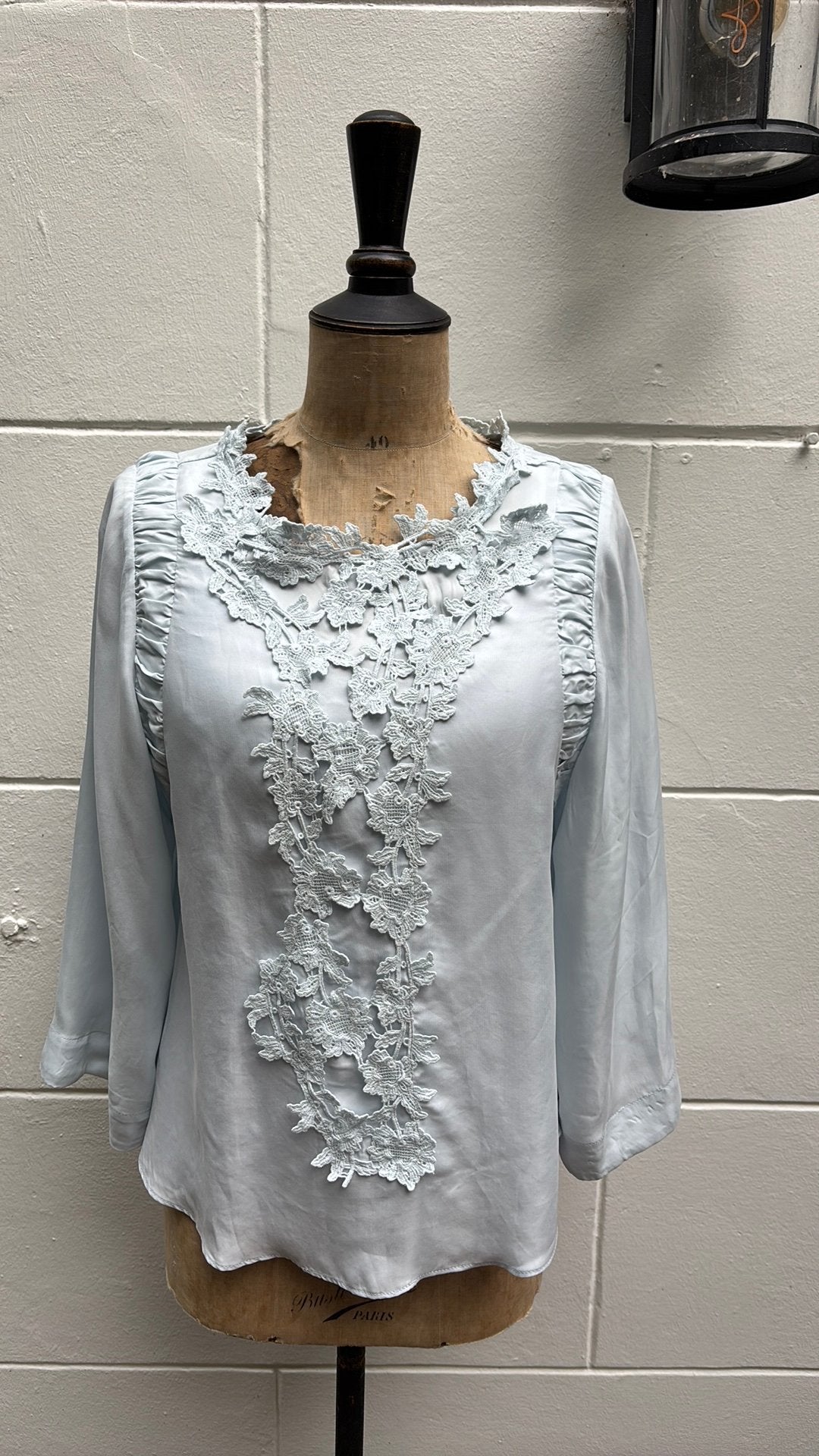 Gustav blouse maat 36/38 nieuw met kant apart, Verzenden, Nieuw, Maat 36 (S), Blauw