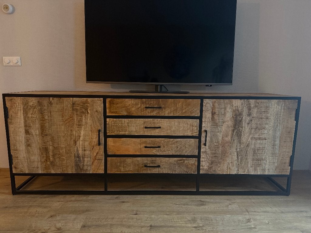 Dressoir >> Bolman >> Mangohout, Ophalen, Met deur(en), Zo goed als nieuw, Bolman - Mangohout