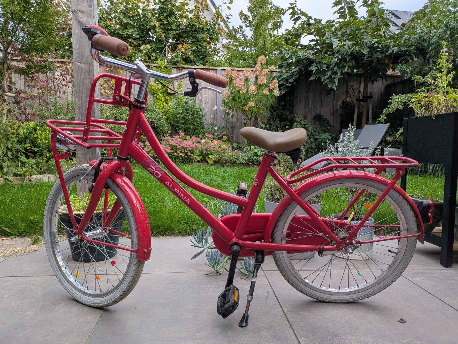 Kinderfiets rood 20 inch - Alpina, Ophalen, Gebruikt, 20 inch of meer, Alpina