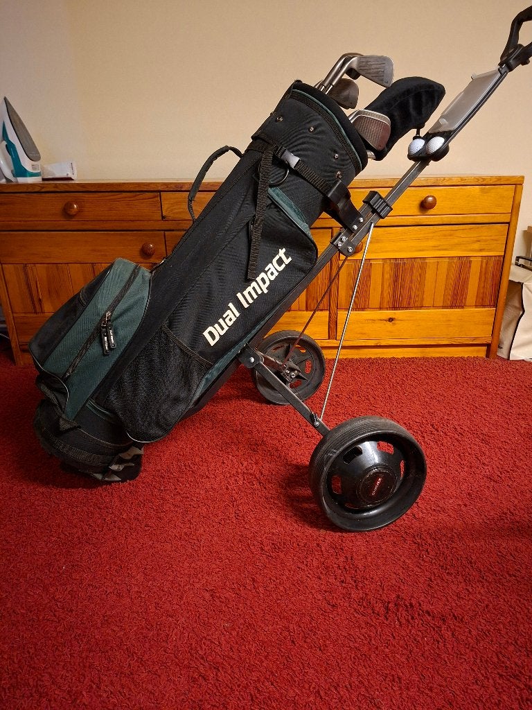 golfclubs en trolley, Ophalen, Gebruikt, Set, Overige merken