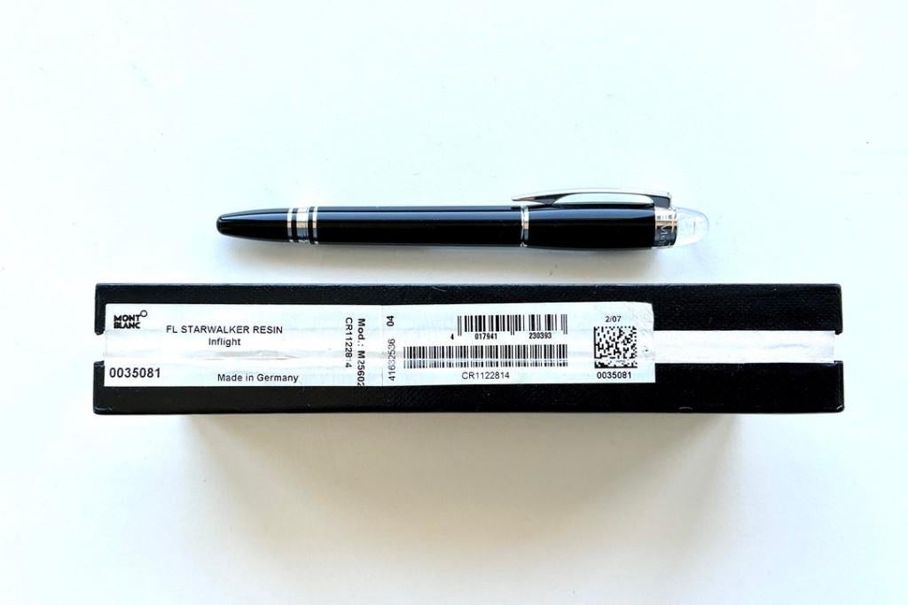 Montblanc Starwalker Platinum Black Rollerball Fineliner, Ophalen of Verzenden, Zo goed als nieuw, Fineliner, Mont Blanc