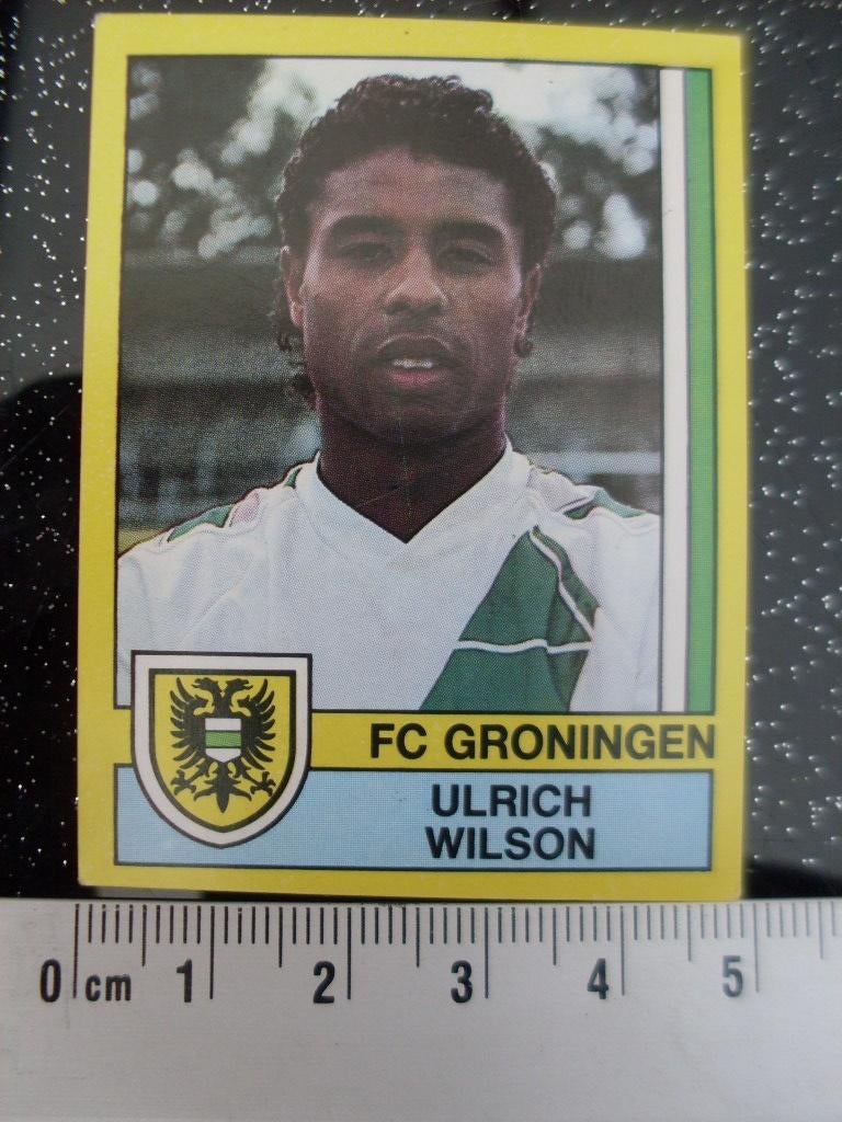 panini sticker voetbal 90 fc groningen Ulrich Wilson nr 88, Verzenden, Zo goed als nieuw, Overige binnenlandse clubs, Poster, Plaatje of Sticker
